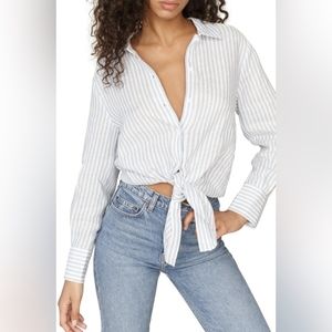 Reformation Andy Oversized Linen Shirt